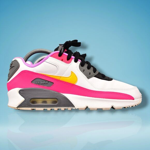 Nike Shoes - Nike Air Max 90 LTR (GS) Size 7Y Women's Size 8.5 White Pink Black DM8685-100